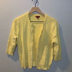 Merona Yellow 3/4 Sleeve Sweater